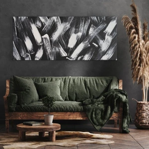 Canvastavla - Bild på duk - Abstraktion i industriell anda - 100x40 cm