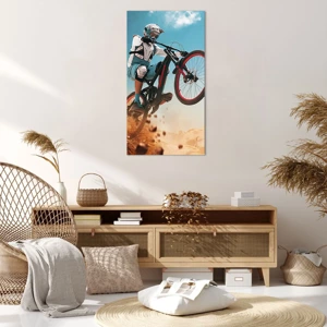 Canvastavla - Bild på duk - Cykelgalning - 65x120 cm