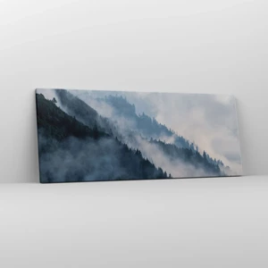 Canvastavla - Bild på duk - Fjällens mystik - 100x40 cm