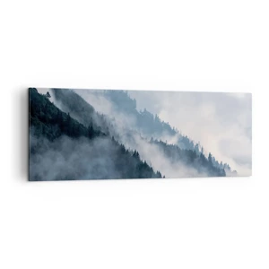 Canvastavla - Bild på duk - Fjällens mystik - 140x50 cm