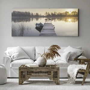 Canvastavla - Bild på duk - Kommer tillbaka om en viss tid - 100x40 cm