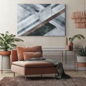 Canvastavla - Bild på duk - Sofistikerad elegans i geometri - 120x80 cm