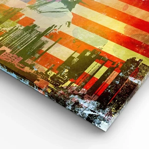 Canvastavla - Bild på duk - Viva America! - 55x100 cm