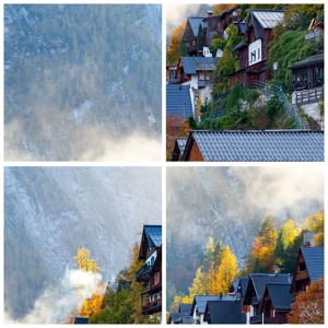 Glastavla - Bild på glas - Alpina klimat - 100x40 cm