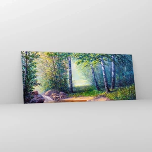 Glastavla - Bild på glas - Idyllisk vy - 100x40 cm