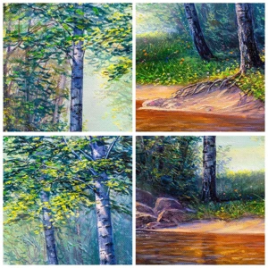 Glastavla - Bild på glas - Idyllisk vy - 100x40 cm