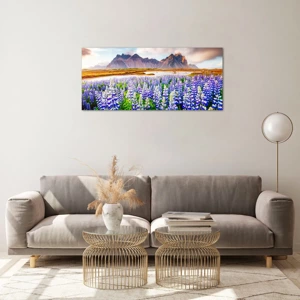 Glastavla - Bild på glas - Styrka och stränghet bredvid mildhet - 100x40 cm